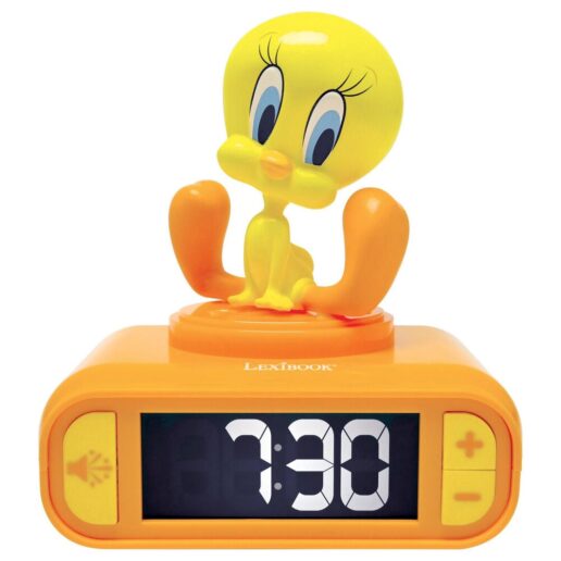 Tweety alarm clock with night light