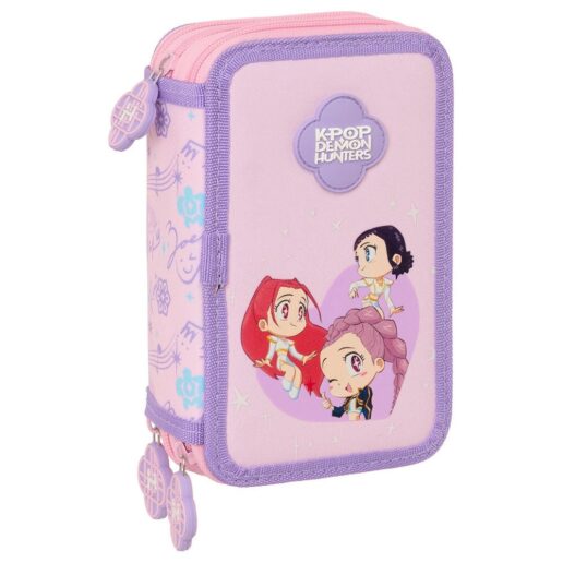 Kpop Demon Hunters Chibi triple pencil case 37pcs