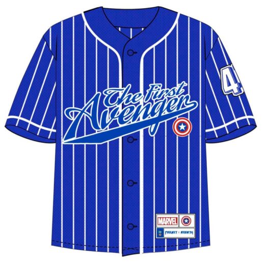 Marvel Captain America adult baseball shirt