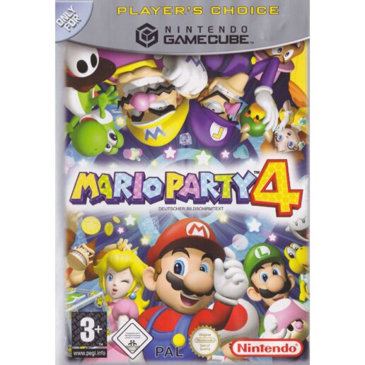 Mario Party 4 Nintendo Gamecube Players Choice German Multi-Languare in Game (Begagnad)