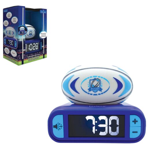 3D Rugby ball digital alarm clock with night light