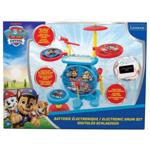 Paw Patrol Light-up electronic drum set with seat