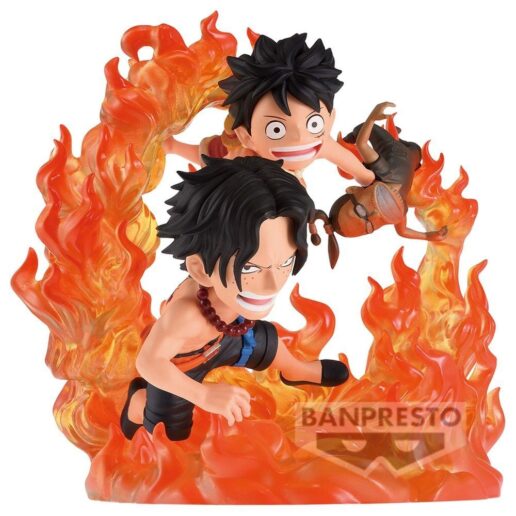 One Piece WCF Log Stories Marineford Portgas D Ace & Monkey D Luffy figure 10cm