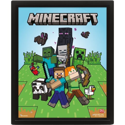 Minecraft 3D lenticular poster
