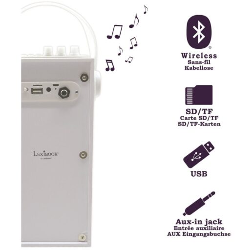 iParty Portable Bluetooth speaker with microphone and light effects