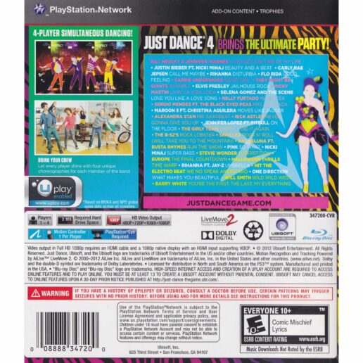 Just Dance 4 Playstation 3 PS3 IMPORT (Begagnad)