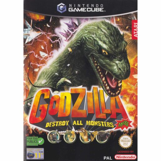 Godzilla Destroy All Monsters Melee Nintendo Gamecube Nordic (Utan manual, Begagnad)