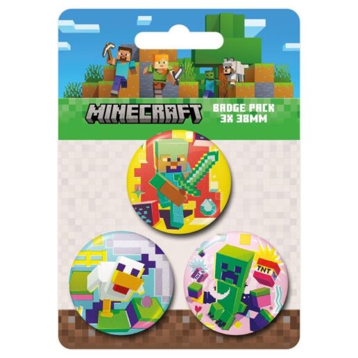 Minecraft set 3 badges