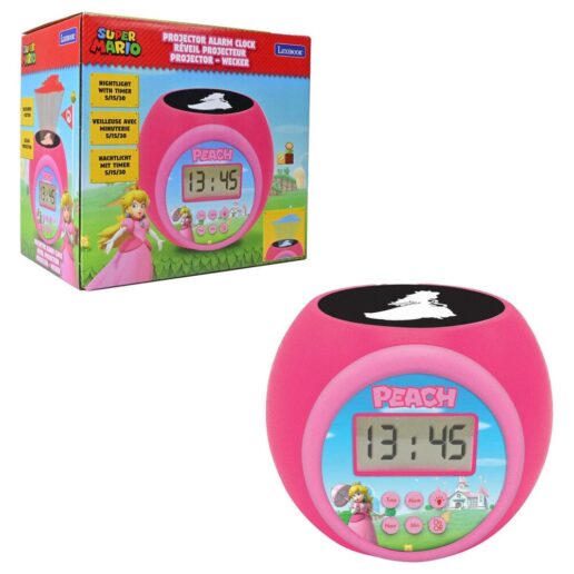 Super Mario Bros Princess Peach projector alarm clock