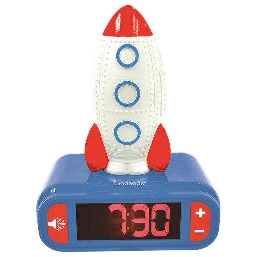 Rocket 3D night light alarm clock