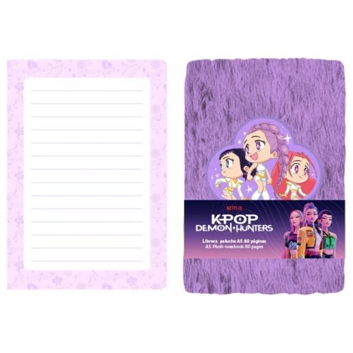 Kpop Demon Hunters Chibi A5 plush notebook