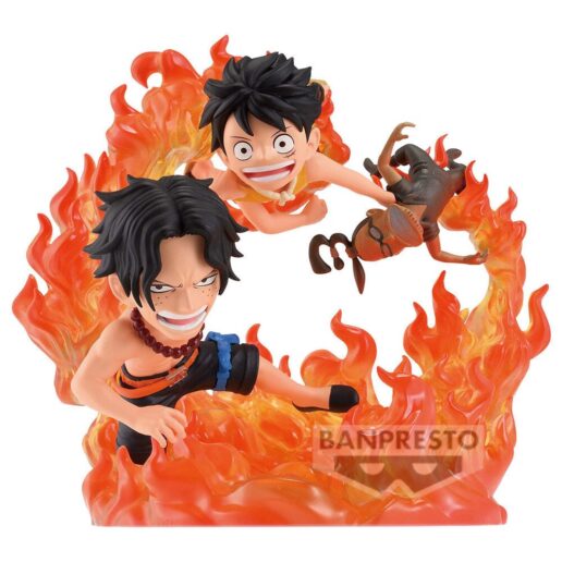 One Piece WCF Log Stories Marineford Portgas D Ace & Monkey D Luffy figure 10cm