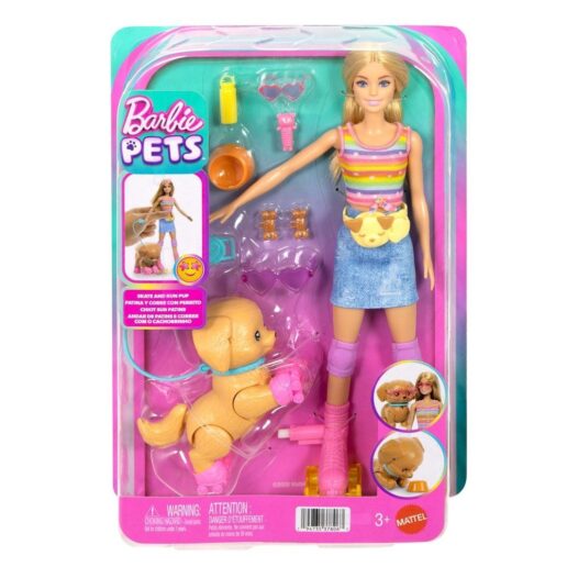 Barbie doll with puppy
