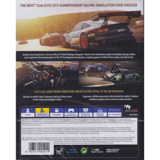 Assetto Corsa Competizione Playstation 4 PS4