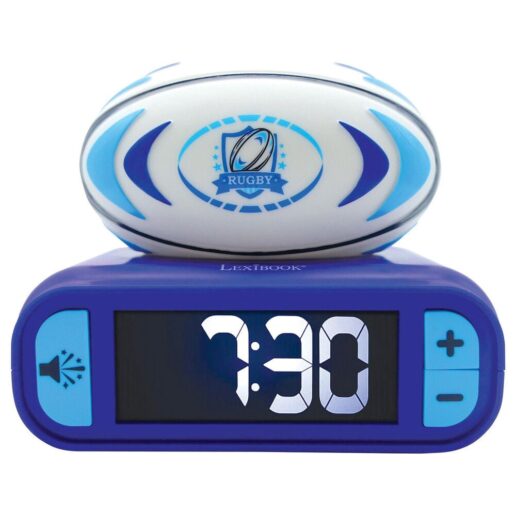 3D Rugby ball digital alarm clock with night light