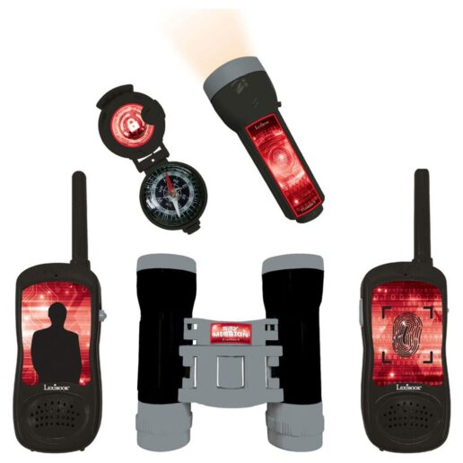 Spy set walkie talkies + binoculars + flashlight + compass