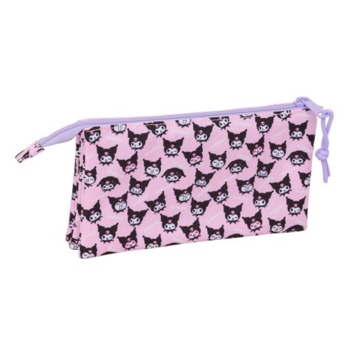 Hello Kitty Kuromi triple pencil case