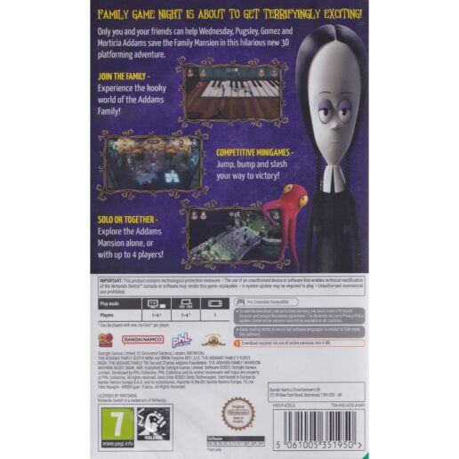 The Addams Family Mansion Mayhem Nintendo Switch (Code in a box)