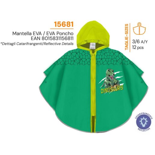 Dino raincoat zipper