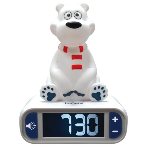 3D Polar Bear night light digital alarm clock