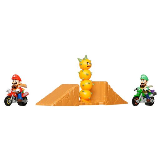 Hot Wheels Super Mario Galaxy Desert Jump Mario & Luigi pack 2 figures