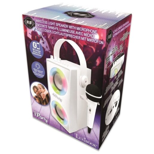 iParty Portable Bluetooth speaker with microphone and light effects