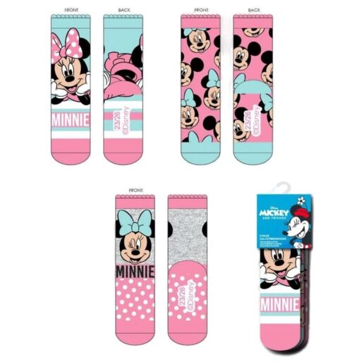 Disney Minnie pack 3 assorted socks