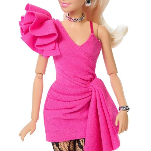 Barbie pink dress doll