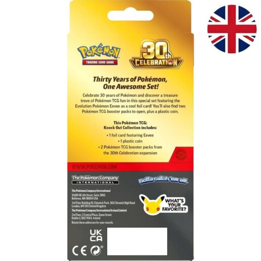 English Pokemon Knock Out Collection 30th Aniversario Trading Card game