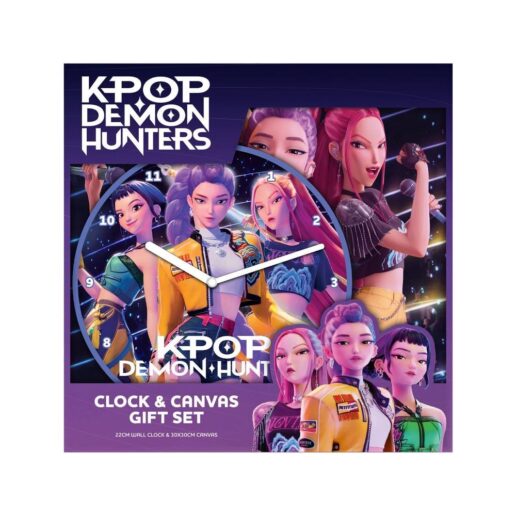 K-pop Demon Hunters clock & canvas gift set