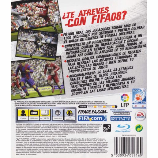 FIFA 08 Playstation 3 PS3 Spanish (Begagnad)
