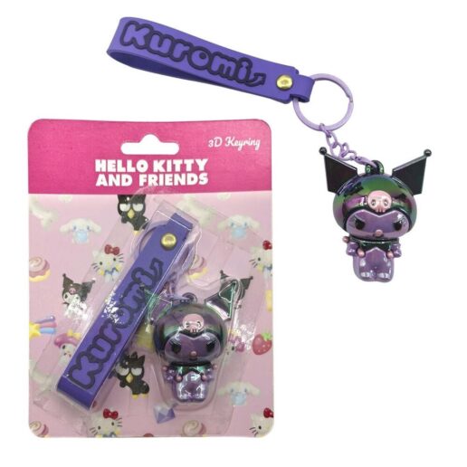 Hello Kitty Kuromi keychain
