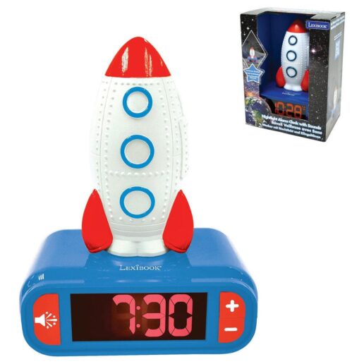 Rocket 3D night light alarm clock