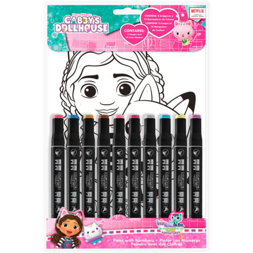 Gabbys Dollhouse painting by numbers set