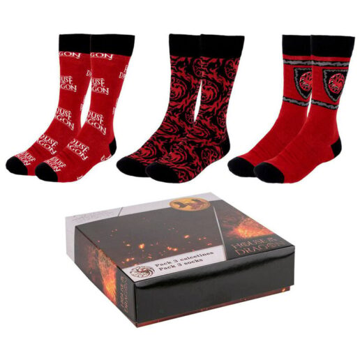The House of the Dragon pack 3 adult socks