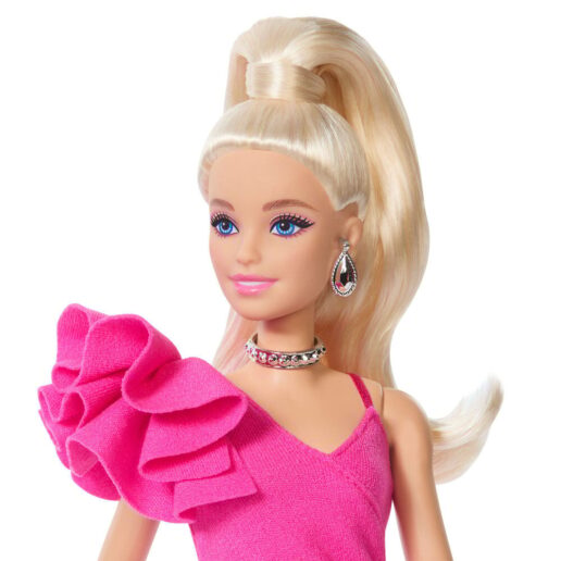Barbie pink dress doll