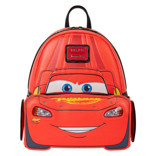 Loungefly Disney Pixar Cars 20th Anniversary Lightning McQueen Metallic Light-Up backpack 26cm