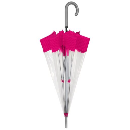 Fluorescent edging transparent assorted automatic umbrella 61cm