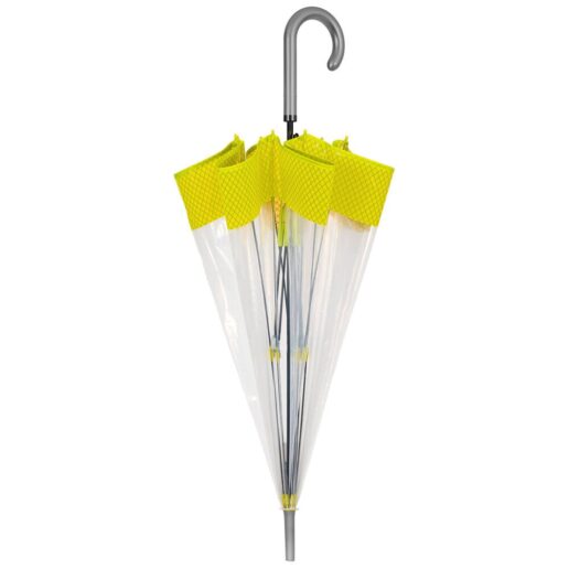 Fluorescent edging transparent assorted automatic umbrella 61cm