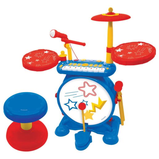 My Rock Band Light-Up Electronic Drum Set with Seat
